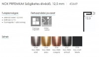 Nox Prémium szögletes élvédő 12,5 mm