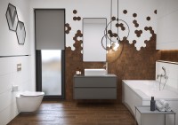 Cersanit Finwood Ochra 18,5x59,8 padlólap