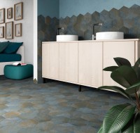 Equipe Oxide Hexagon 17,5x20 fali csempe és padlólap, matt felülettel, 5 színben választható