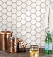 Intermatex Round White 30,4x26,3 mozaik