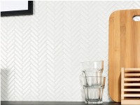 Intermatex Chevron White Gloss 28x27 mozaik