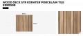 Wood Deck STR koraTER 60x60x2 fahatású vastagított padlólap 2 cm vastag