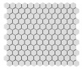 Intermatex Hexagon White mat 26x30 mozaik